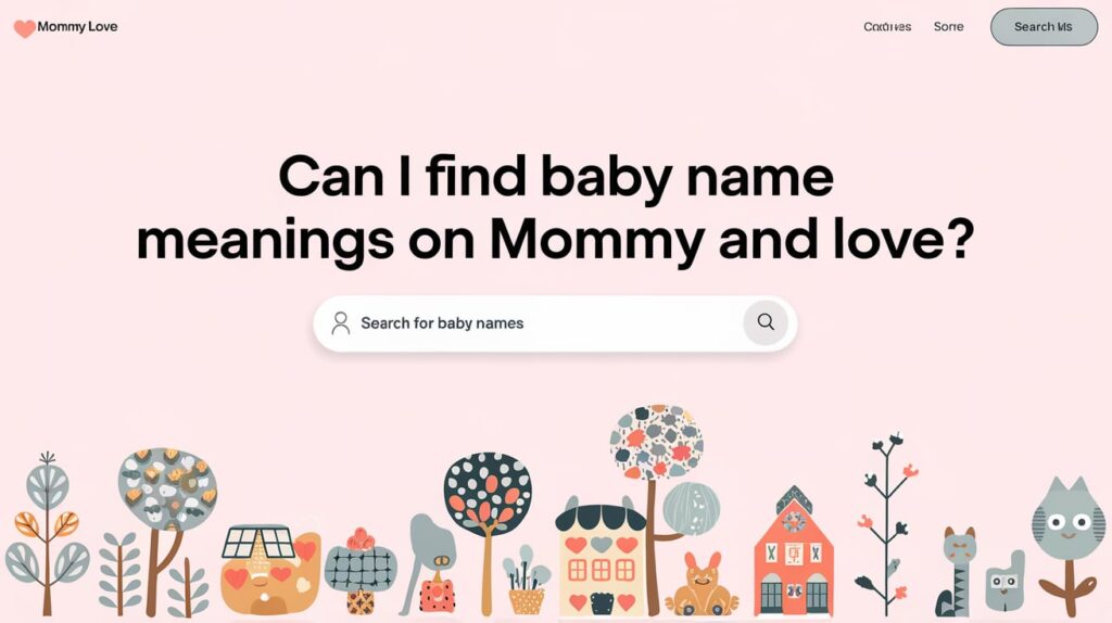 Can I Find Baby Name Meanings On Mommy And Love?